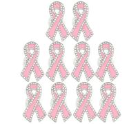 ALCXAZS 10 piezas, oficial del cáncer de mama para la concienciación sobre el cáncer de mama, aleación para usar sin ser un regalo y para crear conciencia.