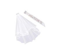 ALCXAZS 2 uds velos de novia de capas velo cabeza blanca tocado ligero romántico portátil hermosos accesorios boda para niñas