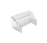 ALCXAZS 3 uds soporte de exhibición de acrílico en forma U gabinete multifuncional estante joyería escaparate estante almacenamiento soporte zapatos Perfume, Claro