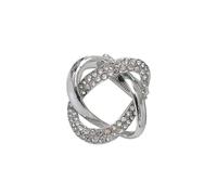 ALCXAZS Anillo para bufanda para mujer, joyería para damas, soporte de metal para envolver chal, clip de moda dorado, Plata, 3.5 centímetros