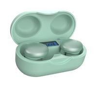 ALCXAZS Auriculares compatibles con Bluetooth Control táctil Inalámbricos con Pantalla Digital Auriculares con micrófono Escucha de Video, Verde