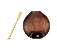 ALCXAZS Báscula inteligente de café de bajo consumo con temporizador. Ideal para los amantes del café que buscan preparar en grano. Diseñada específicamente para entusiastas. Incluye botón, Marrón