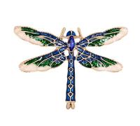 ALCXAZS Broche de insecto con diamantes de imitación, joyería antigua, insignia libélula brillante, ramillete, regalo para ocasiones especiales, broche libélula con diamantes imitación, fiesta