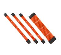 ALCXAZS Cable de alimentación de extensión Caja PC Conectores con Funda Fuente alimentación Nylon Seguro Útil Ligero Juego Cables Resistentes al Desgaste, Naranja