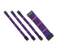 ALCXAZS Cable de alimentación de extensión Caja PC Conectores con Funda Fuente alimentación Nylon Seguro Útil Ligero Juego Cables Resistentes al Desgaste, Púrpura
