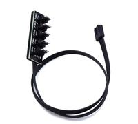 ALCXAZS Cable PWM de 1 a 5 Pines de 4 Pines, componente Modificado Profesional, Adaptador Cubo Ventilador refrigeración, Accesorio Divisor Repuesto para Ordenador