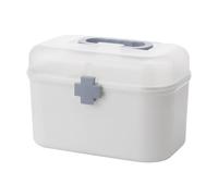 ALCXAZS Caja de almacenamiento de medicinas, gran capacidad, emergencia, familia, hogar, contenedor primeros auxilios, herramientas, cofre portátil, artículos diversos