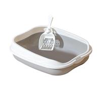 ALCXAZS Caja de Arena para Gatos con Tapa Abierta. Cómoda para Gatos. Ofrece Comodidad para Gatitos recién Nacidos. Baño Aislado. Caja de Arena para con Bordes Altos y Marco.