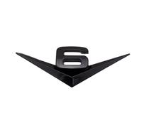 ALCXAZS Calcomanía de Insignia Adhesiva para Coche, fácil instalación y Elegantes Accesorios de aleación Zinc para Pegatina Coche, Emblema, Insignia V8, V6: Negro