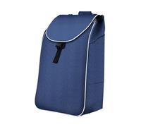ALCXAZS Carrito de Tienda Plegable, Bolsa de Repuesto con cordón, Carrito para el hogar, Bolsa Repuesto, Flor Negra, Azul Profundo, 30x19x55cm