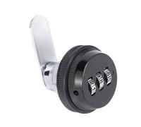 ALCXAZS Cerradura de leva codificada, cerradura de seguridad aleación Zinc para armario Para madera, leva combinada 3 dígitos, combinada Jzk, 19X20mm negro