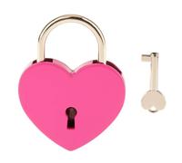 ALCXAZS Cerradura en forma de corazón, Adorable candado decorativo de Color sólido repuesto para cajón casa, armario, herramienta bloqueo con llave