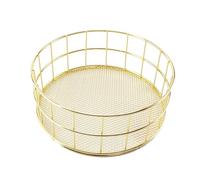 ALCXAZS Cesta de almacenamiento de cosméticos alambre lujo, artesanía exquisita para maquillaje y artículos diversos, cesta almacenamiento maquillaje sin rebabas, caja, Oro