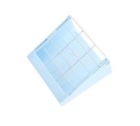 ALCXAZS Comedero de plástico para heno de Conejos. Dispensador de Alfalfa de fácil fijación para Animales pequeños, cobayas u Otros Animales pequeños, Azul, 22.3 x 20.5 x 9 cm