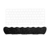 ALCXAZS Cómoda Bandeja de Tela para Teclado, Antideslizante y Resistente al Sudor, con reposamuñecas para hoteles y recintos Deportivos. Teclado Duradero con reposamuñecas, Negro, 35cm