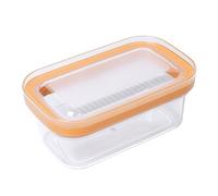 ALCXAZS Contenedor rebanador de mantequilla para cortar en un segundo, para una fácil cocina, recipiente de acero inoxidable 304 que no se deforma fácilmente con caja, marrón