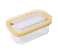 ALCXAZS Contenedor rebanador de mantequilla para cortar en un segundo, para una fácil cocina, recipiente de acero inoxidable 304 que no se deforma fácilmente con caja, amarillo