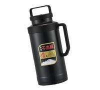 ALCXAZS Cubo de hielo duradero para almacenamiento de hielo seco, ideal para catering y picnics. Con asas y capacidad 6 o 4 litros. Recipiente comestible, Negro, 4L