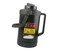 ALCXAZS Cubo de hielo duradero para almacenamiento de hielo seco, ideal para catering y picnics. Con asas y capacidad 6 o 4 litros. Recipiente comestible, Negro, 6L