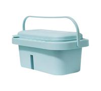 ALCXAZS Cubo multifuncional para pinceles y suministros de arte que integra factores de limpieza efectivos con la funcionalidad de la bandeja de mezcla, Azul, 22.7 x 13.3 x 11.4 cm