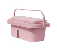 ALCXAZS Cubo multifuncional para pinceles y suministros de arte que integra factores de limpieza efectivos con la funcionalidad de la bandeja de mezcla, Rosa, 22.7 x 13.3 x 11.4 cm
