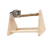 ALCXAZS de Juego con Percha de Entrenamiento, diseñada para entretener a los pájaros y fomentar Sus Habilidades sociales a través de una Plataforma de, con Taza, 22.4 x 13.5 x 14.3 cm