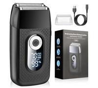 ALCXAZS Eléctrica con recortadora para Barba y peinado, Mini Afeitadora eléctrica, máquina de afeitar facial, electrodomésticos, negro