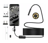 ALCXAZS Endoscópico para Coches USB C 6 Luces LED Ajustables 300 000-pixeles Diámetro de la cámara 5mm 000-pixeles Diámetro de la cámara 5.5mm, Alambre Flexible, 3.5 Millones