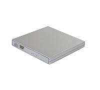 ALCXAZS Escritor de CD Externo de plástico para PC, a Prueba Golpes, para Interiores y Exteriores, hogar, Oficina, Comedor, Controlador DVD, Lector óptico, Plata