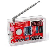 ALCXAZS Experimente la diversión de la electrónica DIY con el Kit de ensamblaje Radio FM, fabricación Placas Circuito con microcontrolador ABS después instalación