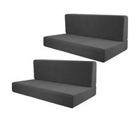 ALCXAZS Fundas de cojín Ajustables para de Comedor y remolques, Incluye 4 Piezas, diseñadas para Asientos RV con Fundas Respaldo elásticas, cojín para Asiento sofá, para, Gris