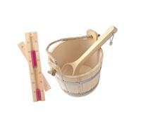 ALCXAZS Juego completo de accesorios para sauna con cubo de Para madera 5 l, cucharón y temporizador arena para días spa. Accesorios para sauna, baño y spa. Kit herramientas portátil y resistente.