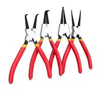 ALCXAZS Juego de 4 unids/set de Mini alicates anillo a presión antideslizantes para un manejo versátil Circlip interno y externo acero al carbono preciso