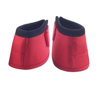 ALCXAZS Juego de Botas de Cascabel para Caballo duraderas con Cierre Ajustable y cómodo, Accesorios ecuestres, Resistente a la abrasión, Tela Oxford, Neopreno, par Duradero, Rojo, S