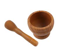 ALCXAZS Juego de mortero y maja de Para madera multifuncional, molinillo manual especias, tazón compacto, mezclador ajo, fácil limpiar, juego mortero y maja, molinillo ajo ergonómico