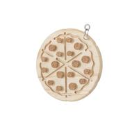 ALCXAZS Juguete de Bloques de para Madera para Loros Que Ofrece emocionantes mejoras en el tapón para Masticar, creando oportunidades únicas de Aprendizaje, Pizza