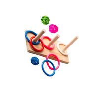 ALCXAZS Juguete de para Madera para pájaros Que fomenta la participación Activa en el Juego para Que periquitos, Loros y cacatúas se sientan Felices y contentos. Juguete