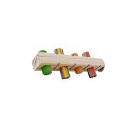 ALCXAZS Juguete Interactivo para Loros, Percha de para Madera, Juguetes masticables para Loros, Ideal para, Rompecabezas de Aves del Mundo con Agujero,
