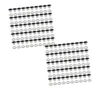 ALCXAZS Kit de 100 herramientas para ojales de 5 mm, pequeños ojales para álbumes recortes, lonas y sombreros, color rojo, negro brillante, diámetro interior 5 mm