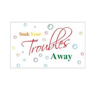 ALCXAZS Pegatina para bañera, calcomanía de PVC con letras DIY, espejo de ventana baño, póster cristal, papel tapiz para el hogar, decoración artesanal