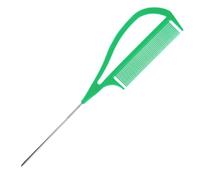 ALCXAZS Peine para peinar el cabello, herramienta profesional para expertos en peinados con reflejos, opciones de mechas para una hermosa textura, cardado, palillo de dientes, Verde, 26.3 x 5.5 cm