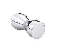 ALCXAZS Perilla de puerta de vidrio espalda con espalda aleación aluminio, extractor superficie lisa, manija ducha baño, herrajes para muebles gabinete, Cono/Plata