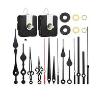 ALCXAZS Piezas de repuesto para relojes de pared DIY, reparación o reemplazo, kit movimiento péndulo eje largo, cuarzo eje largo, Negro, Longitud del 18.5 mm