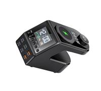 ALCXAZS Reloj con Cargador inalámbrico para Cargar rápidamente Todos los Dispositivos en Cualquier Lugar, Reloj Digital Todo en ABS, multifunción