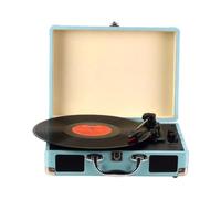 ALCXAZS Reproductor de grabación de fonógrafo con Altavoz Incorporado para Tocadiscos LP, Entrada BT y Entrada USB, Tocadiscos, música Vinilo, Azul