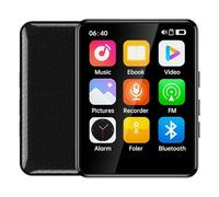 ALCXAZS Reproductor MP3, Sonido de 2,4 Pulgadas, Altavoz Integrado, función de grabación, Resistente al Agua, fácil Transportar, Ideal para Viajes y Senderismo, Negro, 64GB