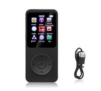 ALCXAZS Reproductores de música MP4 Compatible con Bluetooth E-Book Grabadora de Voz Soporte Moda Dispositivo Altavoz Sonido Incorporado, Negro, 8G