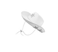 ALCXAZS Sombrero de vaquero de moda para mujer, adolescente, festivales, con correa ajustable para la barbilla, ligero y cómodo llevar. Este sombrero vaquero Para blanco está decorado con