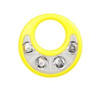 ALCXAZS Sonajeros de juguete circulares de mano Material ABS instrumento percusión coordinación mano-ojo mango ergonómico agarre tambor juguete, Amarillo