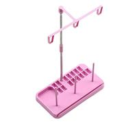 ALCXAZS Soporte para carretes de 3 conos que sostiene hilos y accesorios, ayudando a organizar la estación de trabajo, la remalladora o la costura.